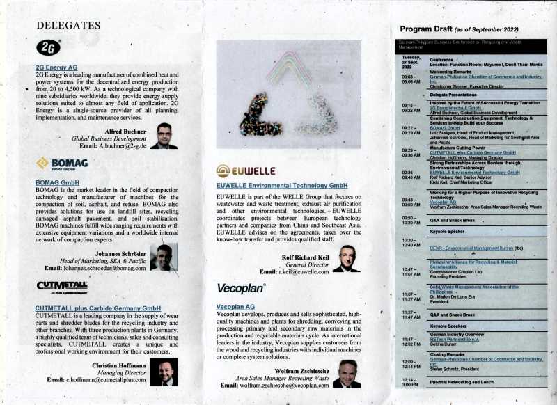 German-Philippines Business Conference on Recycling and Waste Management